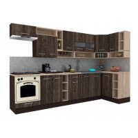 Bucatarie de Colt COSSY NEW DR. 120-320, Wenge / Decor 7648